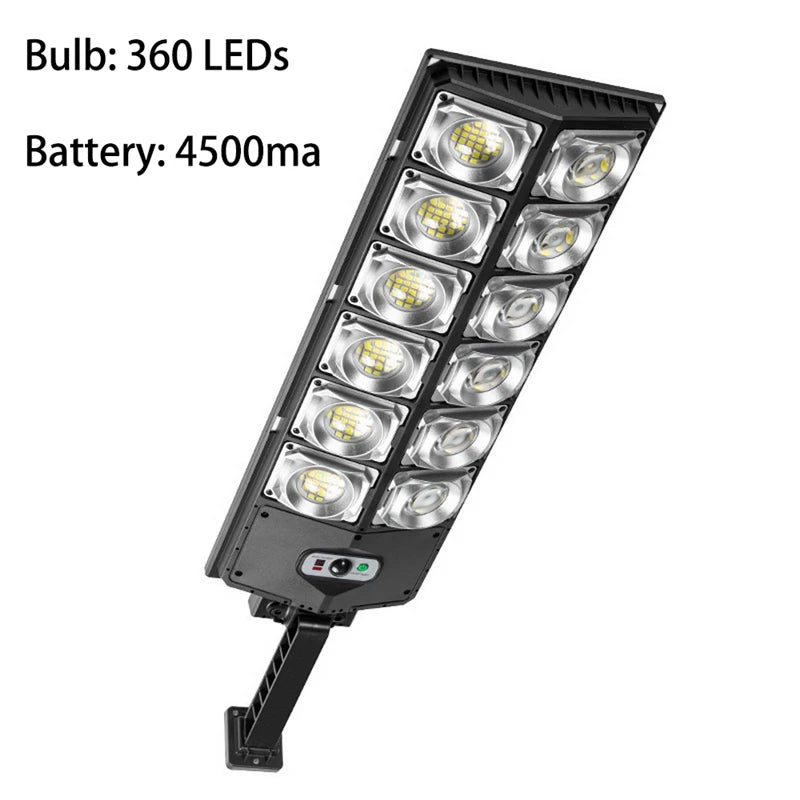 lampe rue led solaire détecteur mouvement moderne sans fil 10000 lumens