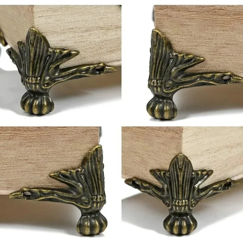 cornières meubles vintage ornées doré argenté ancien inclusion set decoration