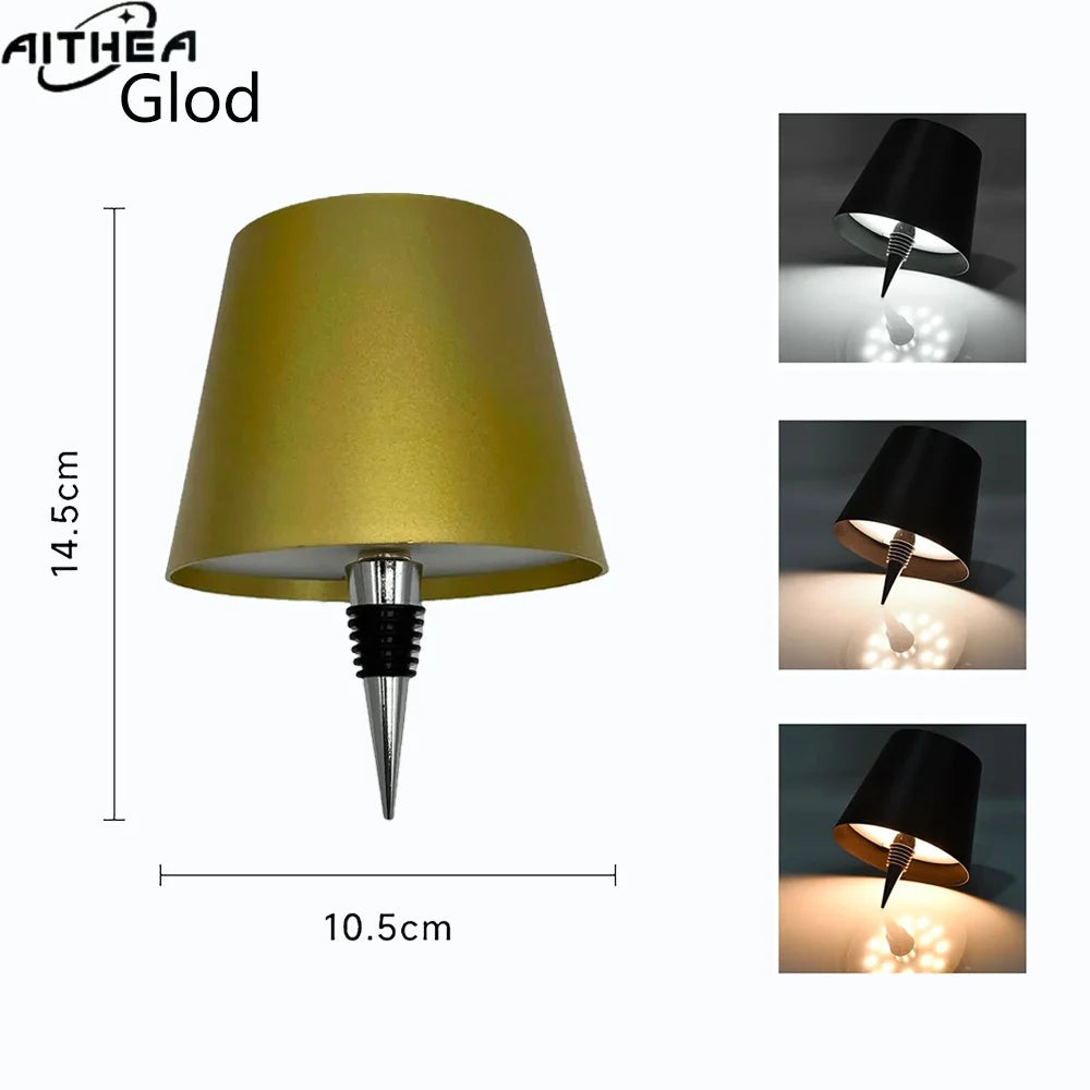 lampe table moderne rechargeable led tactile noir mat chambre coucher