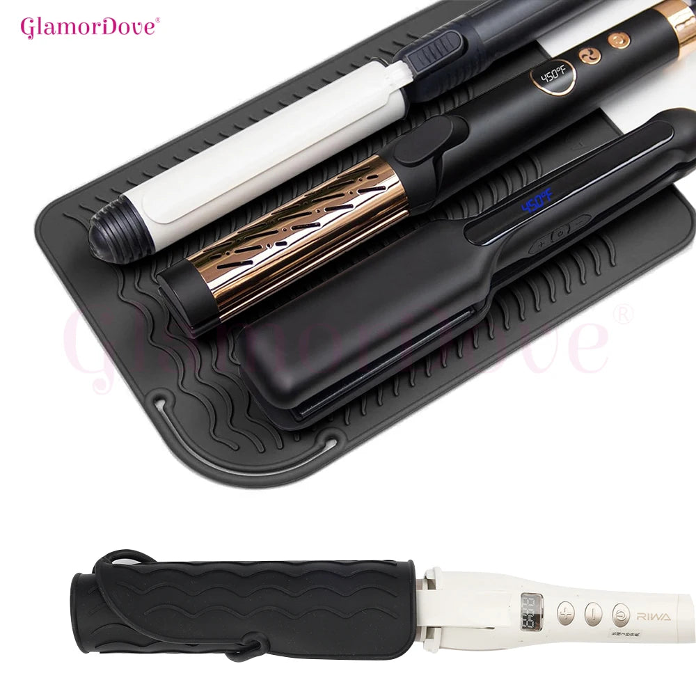 planche repassage coiffure noir rayures moderne crochet 22.8cm 16.5cmoutil coiffeur