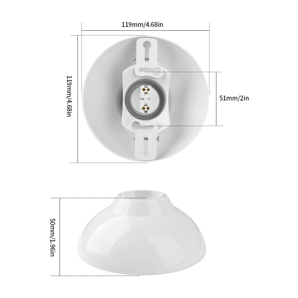 support ampoule led e27 blanc rond moderne fixation murale vis basse tension rohs lvd