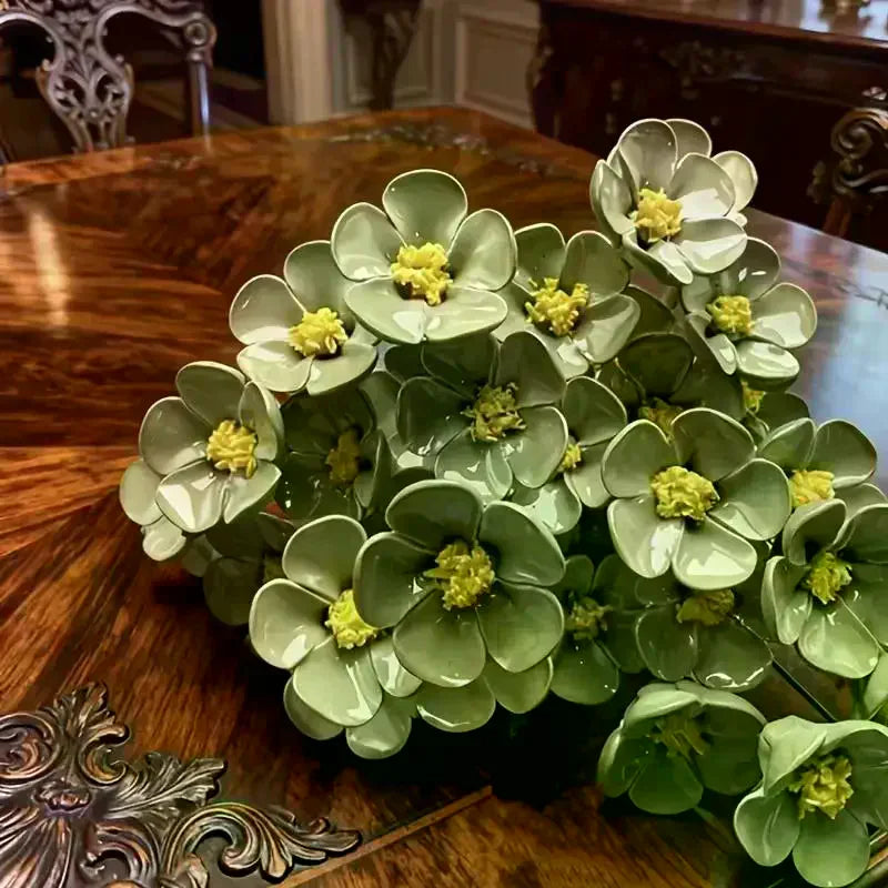 décoration intérieure moderne fleur artificielle céramique verte espoir beauté maison saint valentin