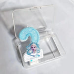 bougies anniversaire forme chiffres frozen elsa glitter bleu blanc decorative thème