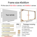 Cadre mural bois naturel moderne clips 20x40cm 25x55cm 30x60cm 35x75cm 40x80cm 45x95cm 50x100cm 55x115cm