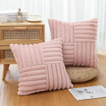 housses coussin polyester rayées blanc modernes adhésives occasionnelle décoration maison