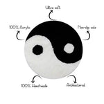 tapis yin yang noir blanc doux moderne minimaliste imperméable antidérapant salon chambre
