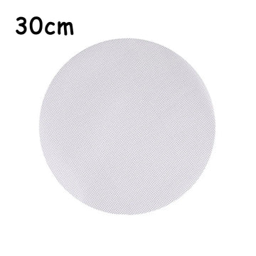 tapis cuisson vapeur silicone blanc maille fine résistant chaleur utilisable cuisine pâtisserie 30cm