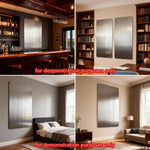 plaque murale moderne minimaliste argentée adhésive 30cm 20cm chambre salon decoration