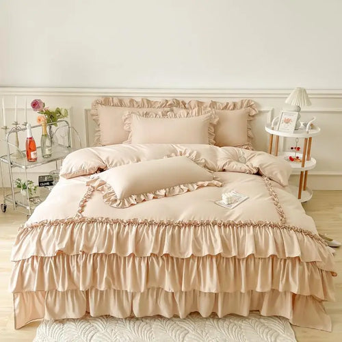 housse couette ruchées blanc taies d'oreiller ultra douce hiver été romantique classique