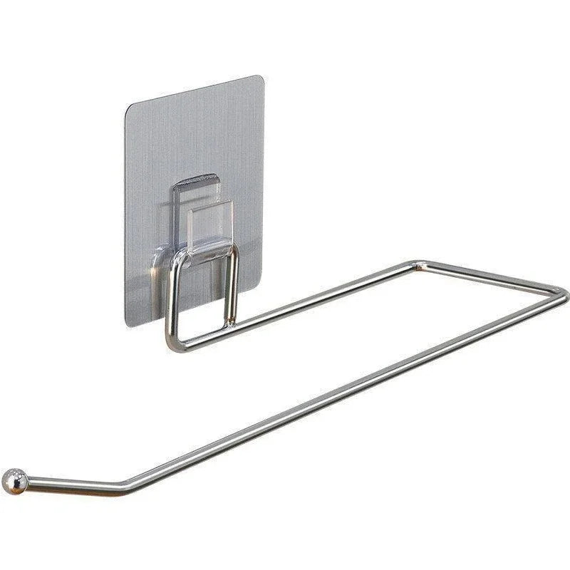 porte serviettes moderne adhésif blanc rose tissu motifs géométriques cuisine organisation inoxydable aluminium