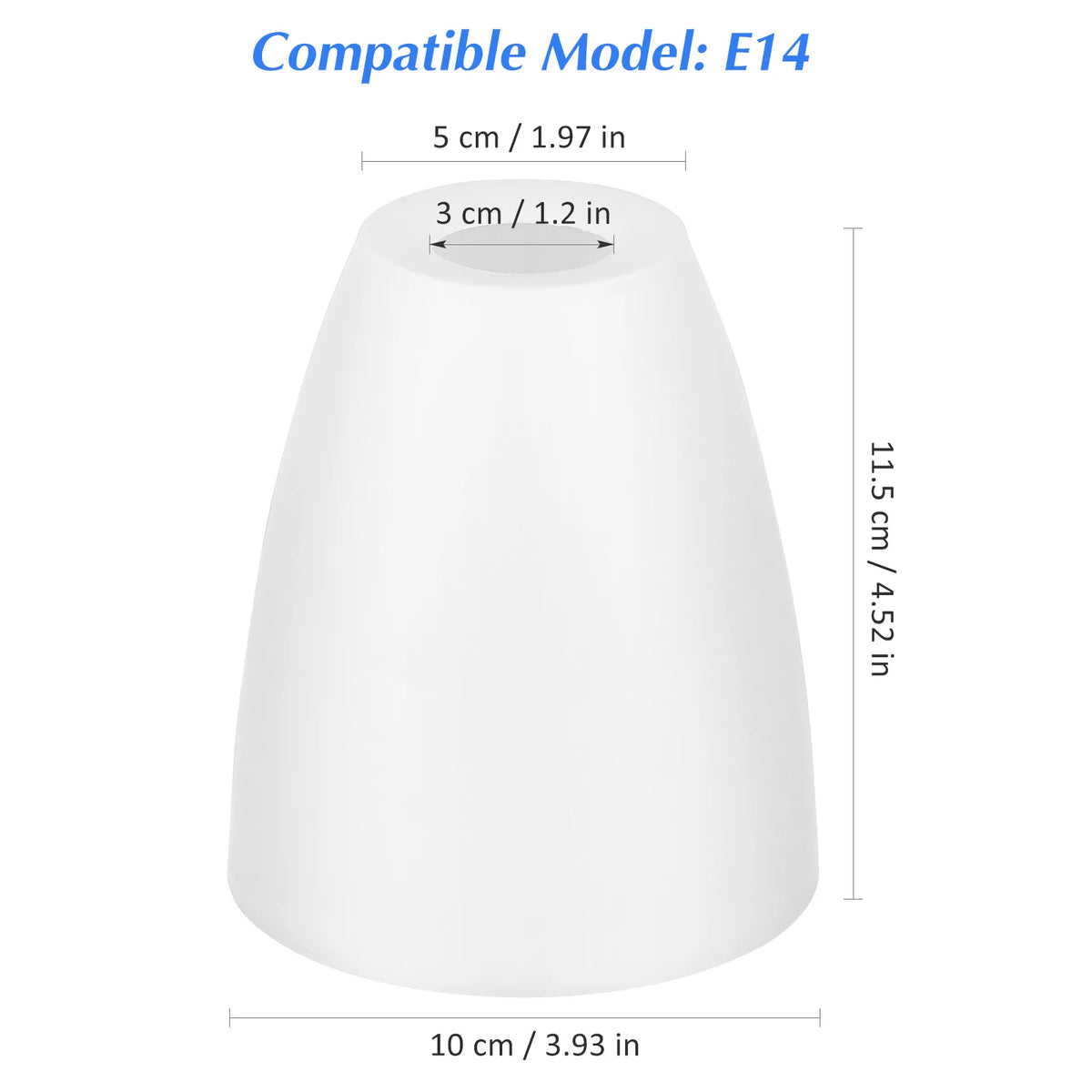 cache lampe blanc opacité moderne 10cm 11.5cm plastique abat jour contemporain