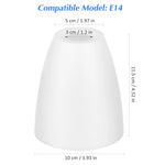 cache lampe blanc opacité moderne 10cm 11.5cm plastique abat jour contemporain