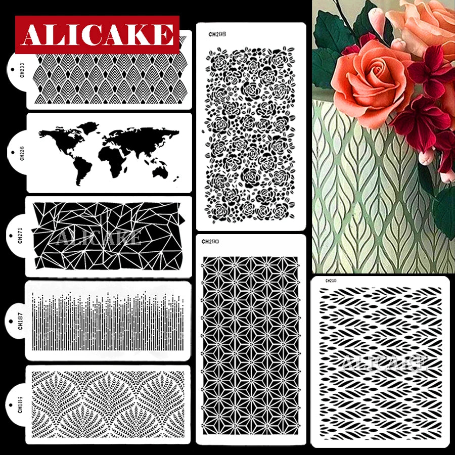 feuille mariage fondant dentelle outil pâtisserie plastique respectueux environnement noir blanc moderne minimaliste