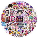 autocollants adhésifs multicolores dessins animés personnages cartoon tasses téléphones portables