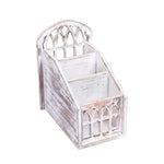 porte radios rustique gothique texture bois motifs géométriques couleurs brun gris noir
