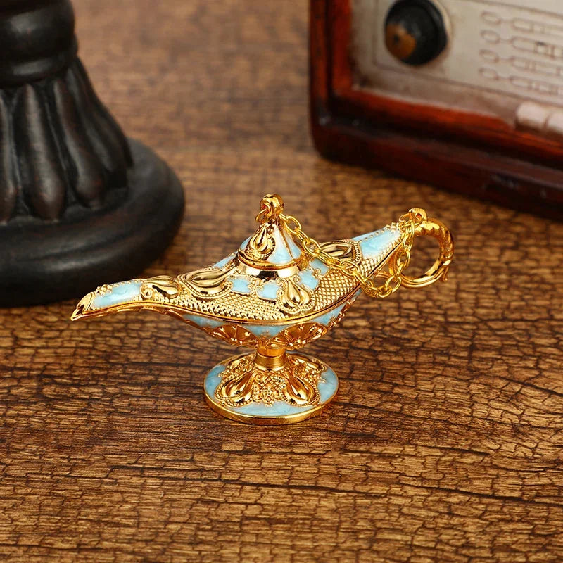 lampe aladdin miniature ornement florale orientale suspendue décoration dorée complexe