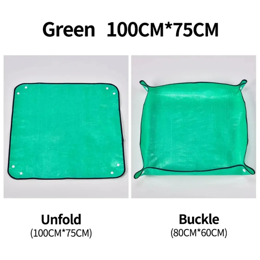 tapis pliable jardinage vert imperméable clips multifonctionnel pinces terre bouteille pulvérisation pot fleurs