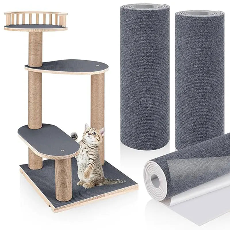 grattoir chats tissu gris adhésif moderne papier protecteur ciseaux
