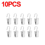 pinces rideau métal moderne argentées lisses opaques 10pc 20pc 30pc 50pc