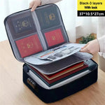 valise rangement noir tissu texturé moderne poignée amovible fermeture glissière serrure combinée portable officeécole