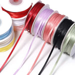 rubans satinés 3mm rouge blanc rose violet noir vert jaune bleu clair classiques opaques