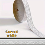 ruban decoratif floral adhesif gris marron beige blanc classique 2.3m 10m ornement mural