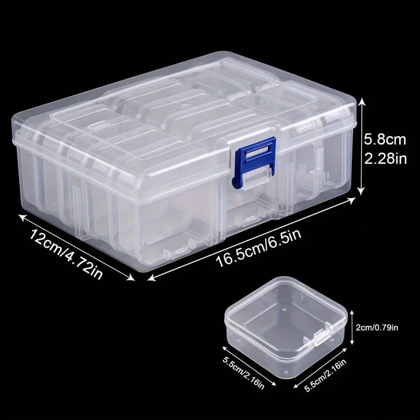 boîtes rangement transparentes bijoux compartiments organisateurs pliables écologiques modernes pratiques