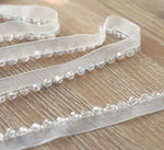 rubans décoratifs semi transparentes blanc noir bleu vert rouge 1.2cm large