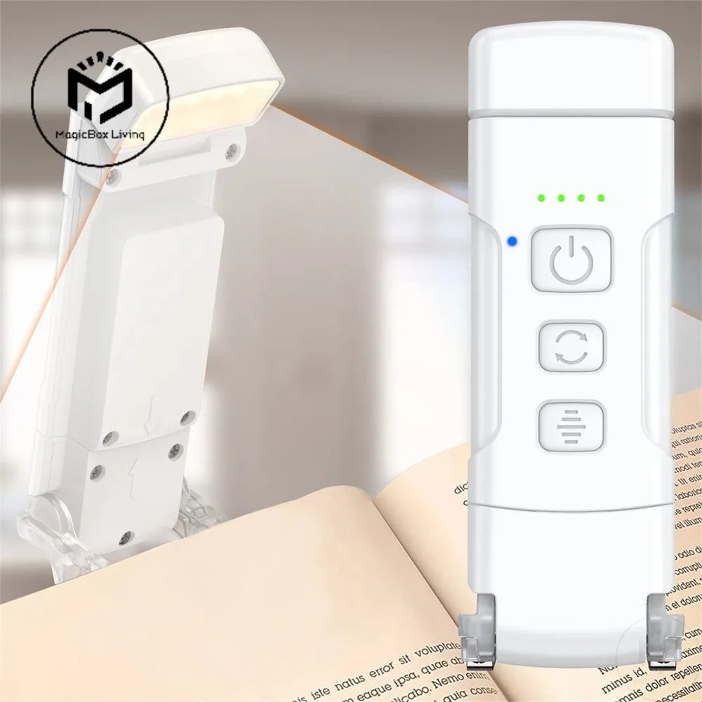 lampe lecture rechargeable led clipsable blanc moderne batterie 500mAh usb minuterie réglable