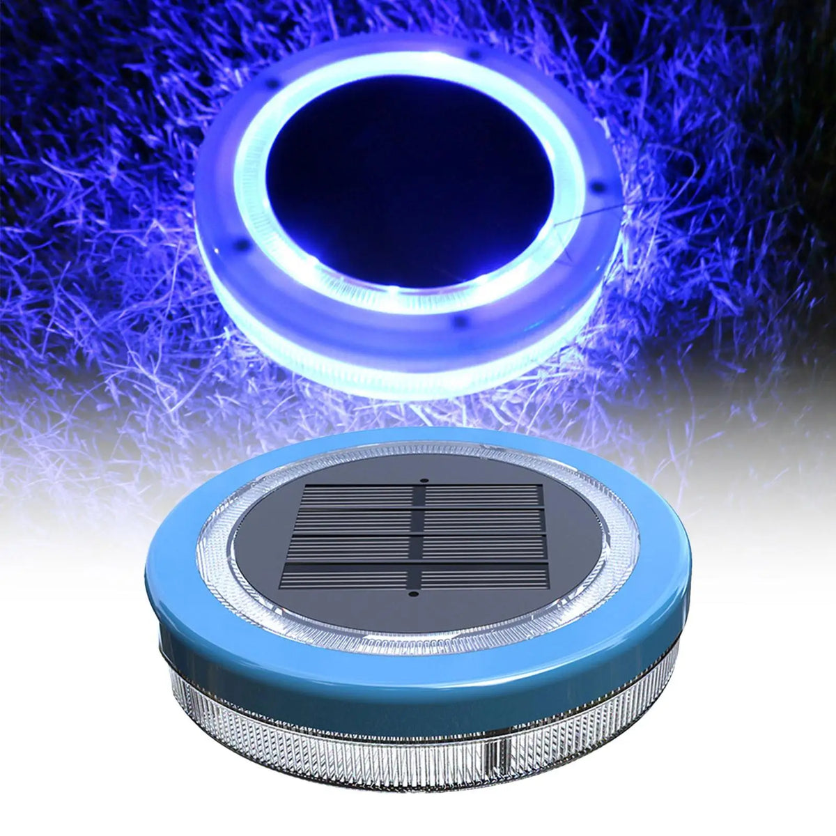 lumière solaire piscine ip68 flottante led bleu argenté moderneextérieur