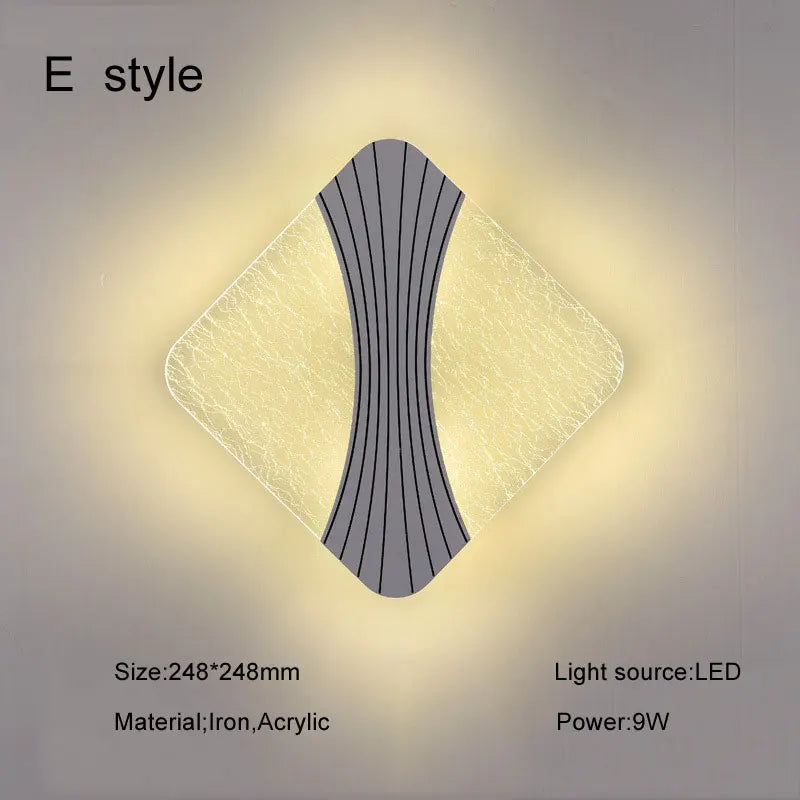 lampe murale moderne gris marbre éclairage quotidien cuisine chambre coucher entrée 9W LED
