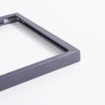 cadre photo classique or noir aluminium 18x18cm 20x20cm 25x25cm 30x30cm clips métalliques toile peinte