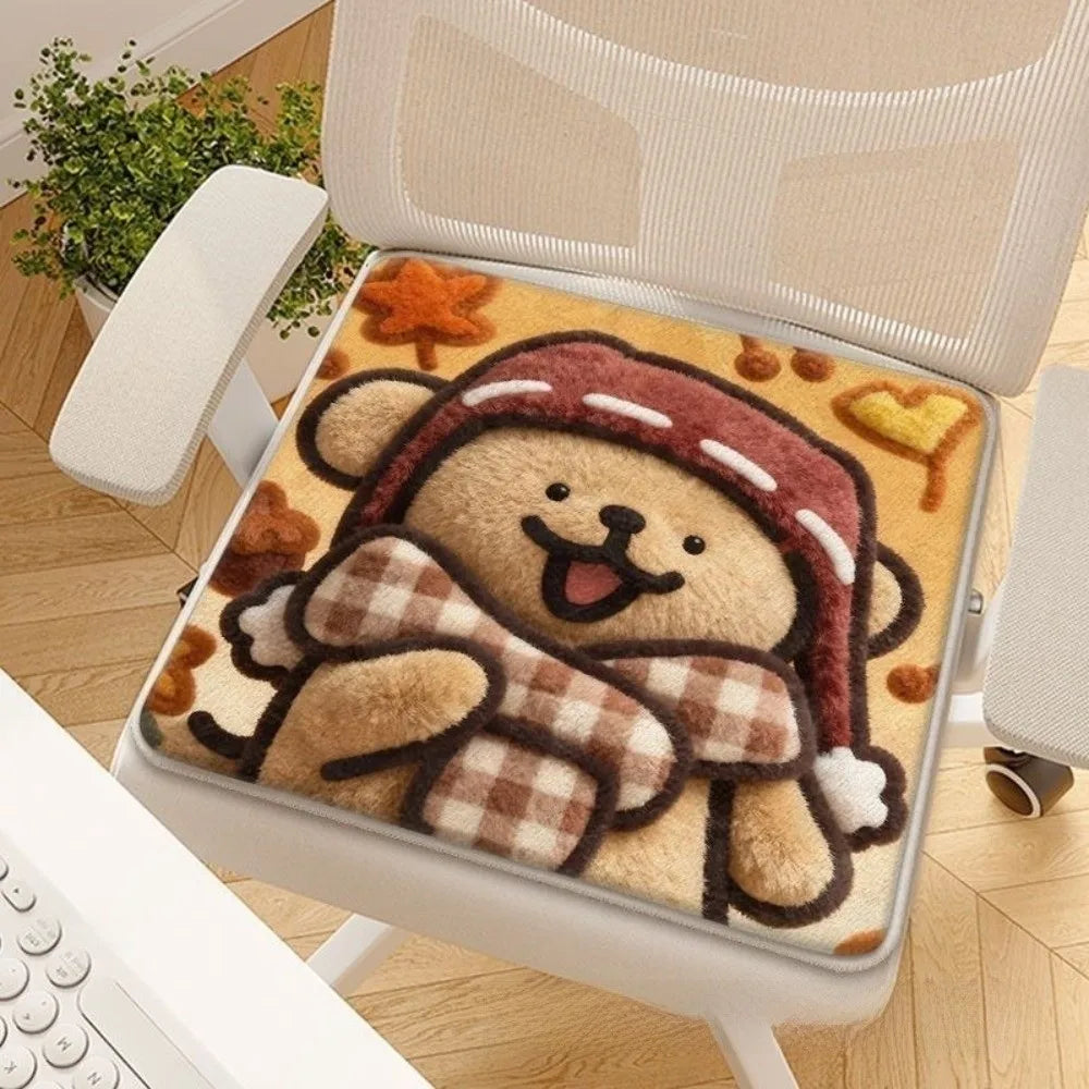 coussin chaise cartoon dessins animés chats cartes jouer 40x40cm solide doux adultes