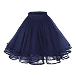 Jupe plissée évasée bleu marine noir vert rouge violet blanc translucide vintage ceinture élastique