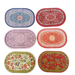 tapis table rouge rose vert bleuclair bleufoncé floral géométrique classique traditionnel