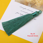 lot dix pompons soyeux anneau métallique décoration rideau couture bijoux artisanat