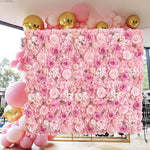 Mur de fleurs artificielles en soie blanc pour décoration de mariage