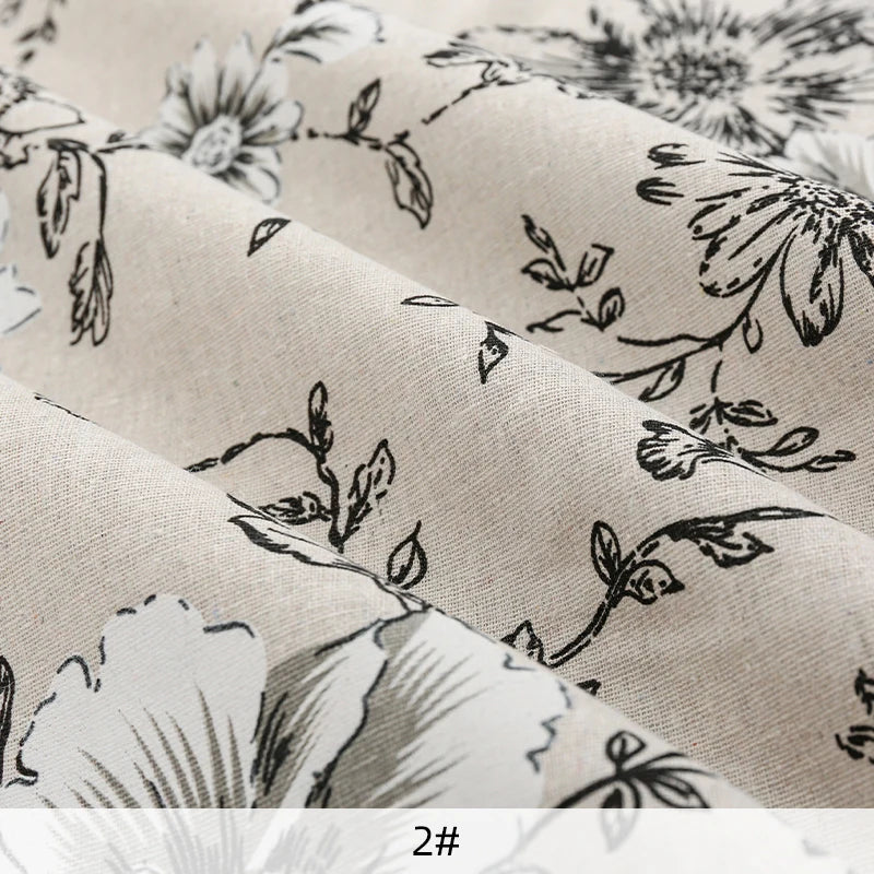 tissu imprimé fleurs feuilles beige bleu rouge résistance abrasion classique vintage 180x150cm 45x150cm 90x150cm