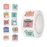 autocollants multicolores textes manuscrits cartonnage adhésifs motivants phrases inspirantes 500 pièces positifs