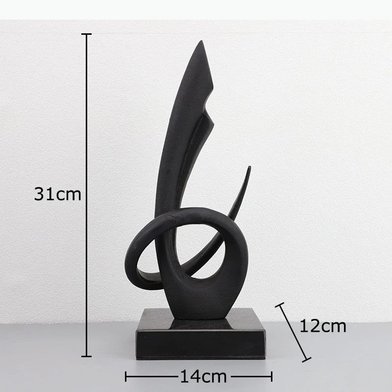 sculpture moderne grenade racine ginseng abstraite cercle noir doré livres décoration