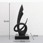 sculpture moderne grenade racine ginseng abstraite cercle noir doré livres décoration