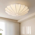 lampe moderne soie blanc rayures coquillage lumières 10 15m²