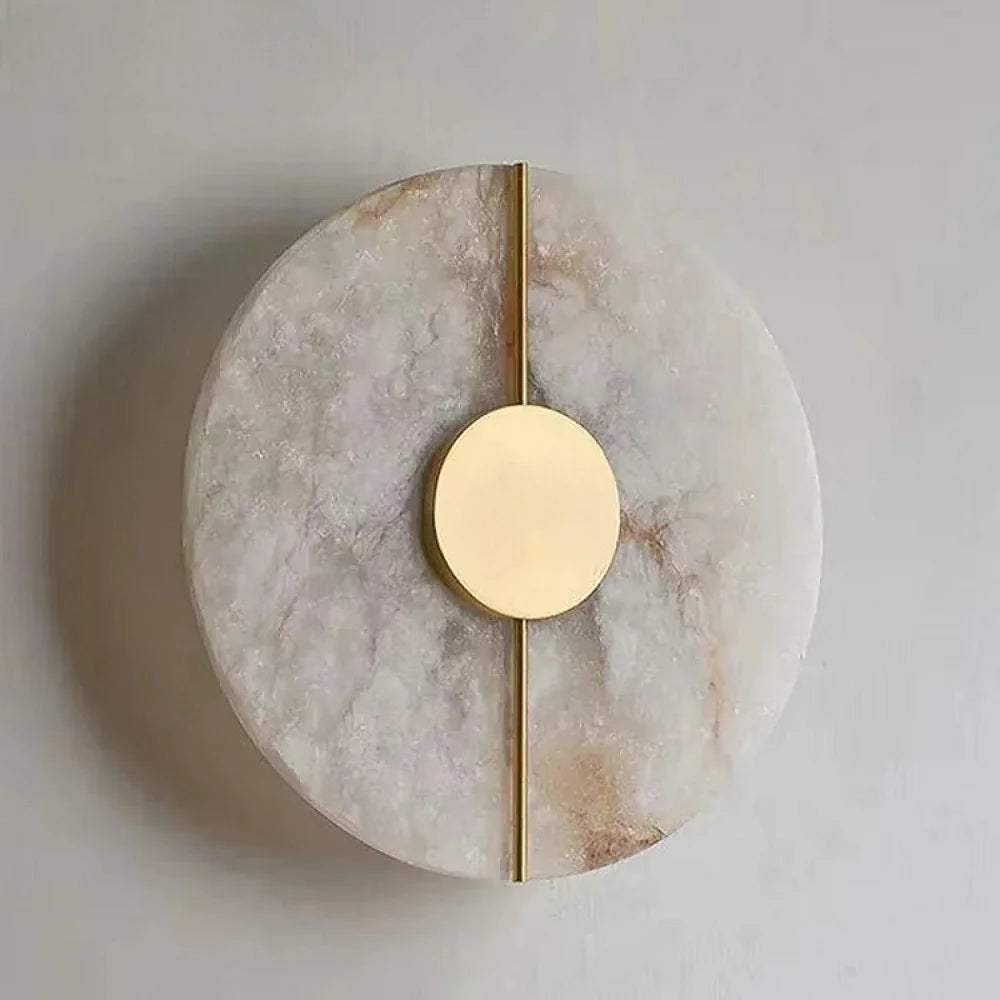 lampe murale moderne marbre blanc gris doré éclairage chambre salon étude salle bain led