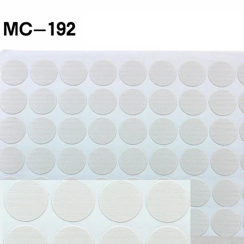 autocollants marron doré vis décoration tiroir meuble bois texture points circulaires résistants eau 96pcs