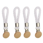 porte serviettes moderne rustique clips métalliques cordon tressé boutons bois gris noir blanc tissu