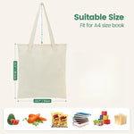 sac main uni toile beige clair classique sans fermeture éclair poignées affaires durable réutilisable