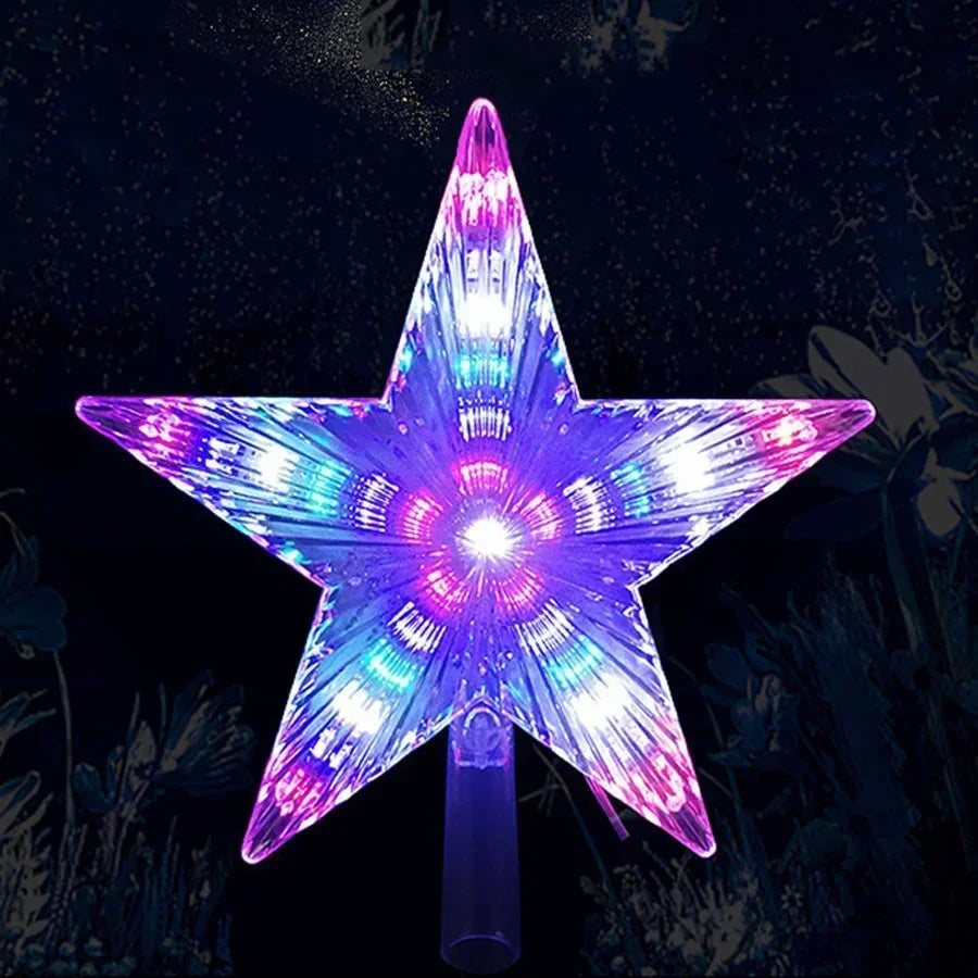 décoration multicolore étoiles lumineuses led transparentes moderne guirlande fête noël mariage