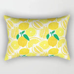 taies d'oreiller géométriques jaunes blanches modernes polyester 30x50cm minimaliste coussins rectangulaires motifs triangles losanges
