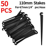 connecteurs arrosage gouttelettes noir adhésifs plastique robustes jardin pot fleurs 47mm