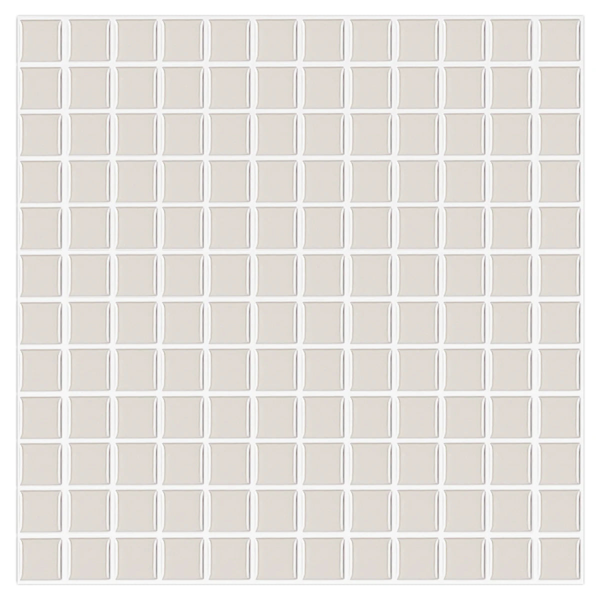 carreaux mur autoadhésifs modernes carrés uniformes beige clair 10x10 imperméables pièces